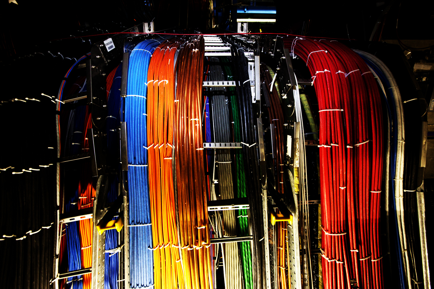 Cables in the ATLAS cavern