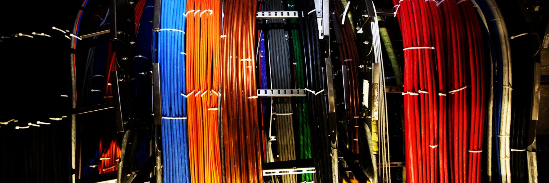 Cables in the ATLAS cavern